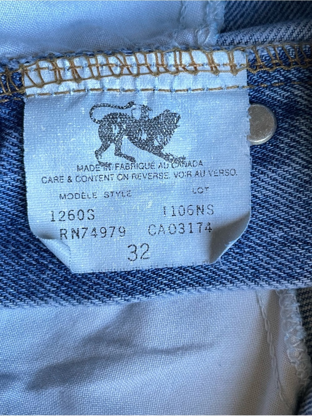 Vintage Santana Denim Shorts Button Fly Ombré Fade Canada 32 - Picture 5 of 8